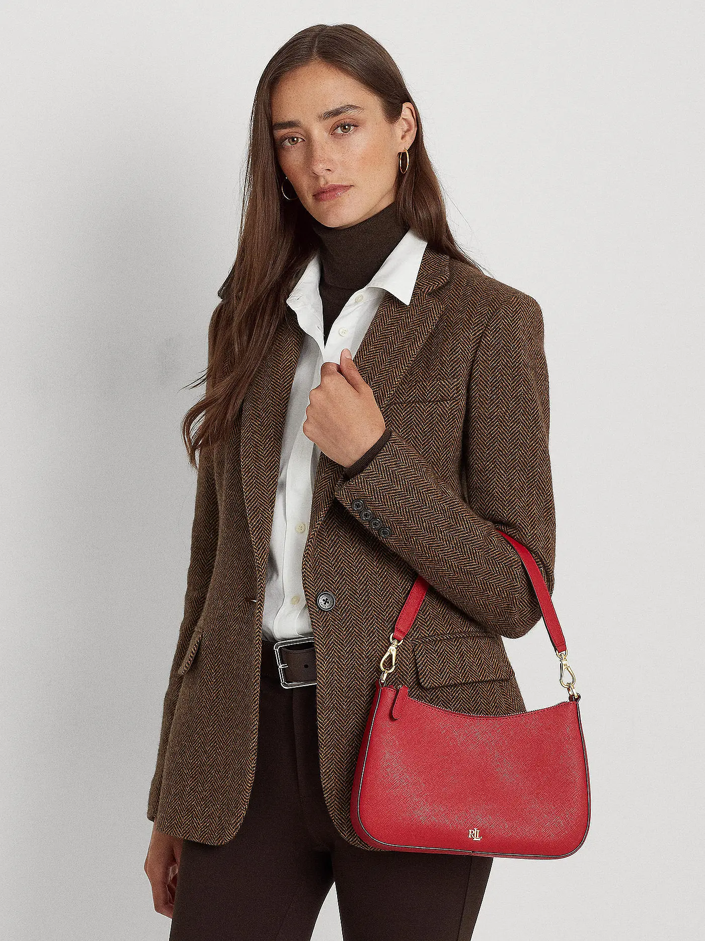 LAUREN RALPH LAUREN | Ledertasche - Henkeltasche DANNI 26 Medium | rot